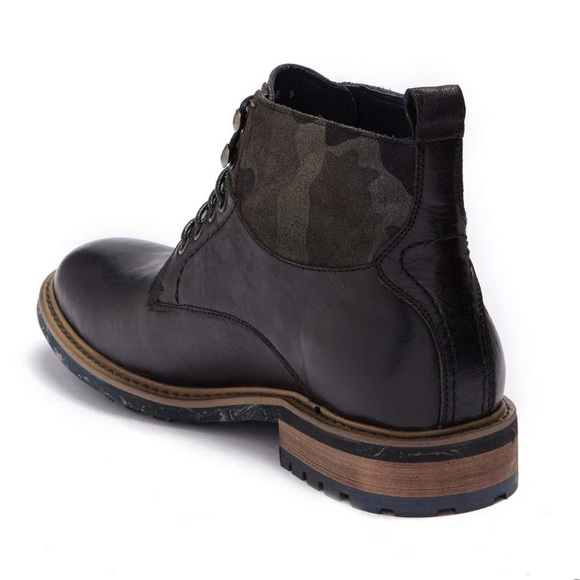 ENGLISH LAUNDRY RONAN BLACK LEATHER BOOTS - Picture 3 of 5